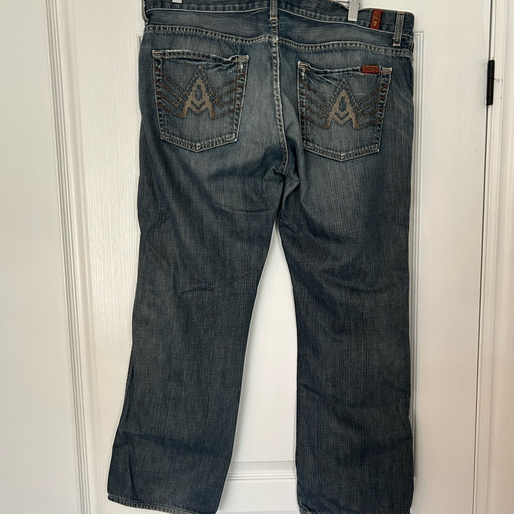 7 For All Mankind Men's Blue Jeans